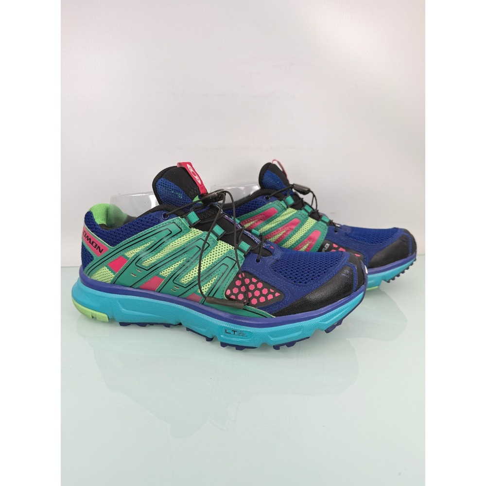 Salomon XR Mission Trail Running Shoes Womens 8.5 Blue Green Pink Gorpcore Retro - Picture 2 of 11